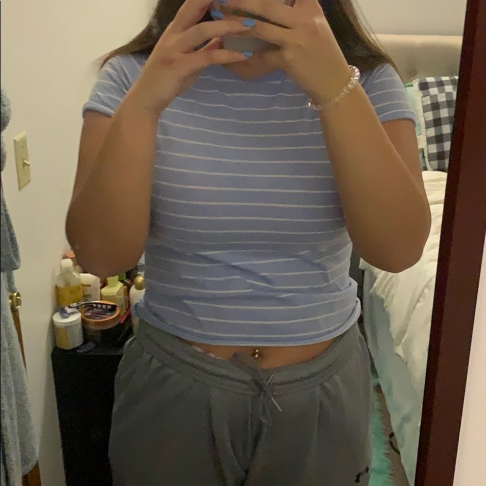 baby blue shirt